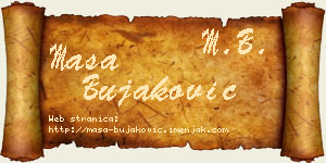 Maša Bujaković vizit kartica
